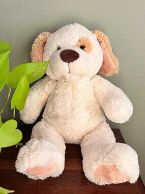 Tempur-Pedic Mary Meyer Memory Foam Dog Cream & Tan Plush Stuffed Animal Toy 15"
